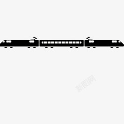 黑色火车火车黑色剪影矢量图图标高清图片