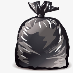 垃圾袋PNG黑色垃圾袋高清图片