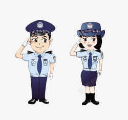 敬礼的警察素材