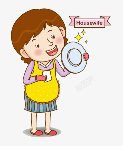 做家务的女人刷盘子的女人高清图片