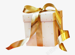 创意合成金色可爱礼物盒包装素材