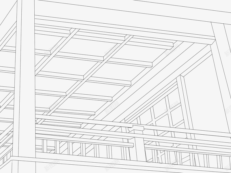 日式线条建筑图案png免抠素材_新图网 https://ixintu.com 