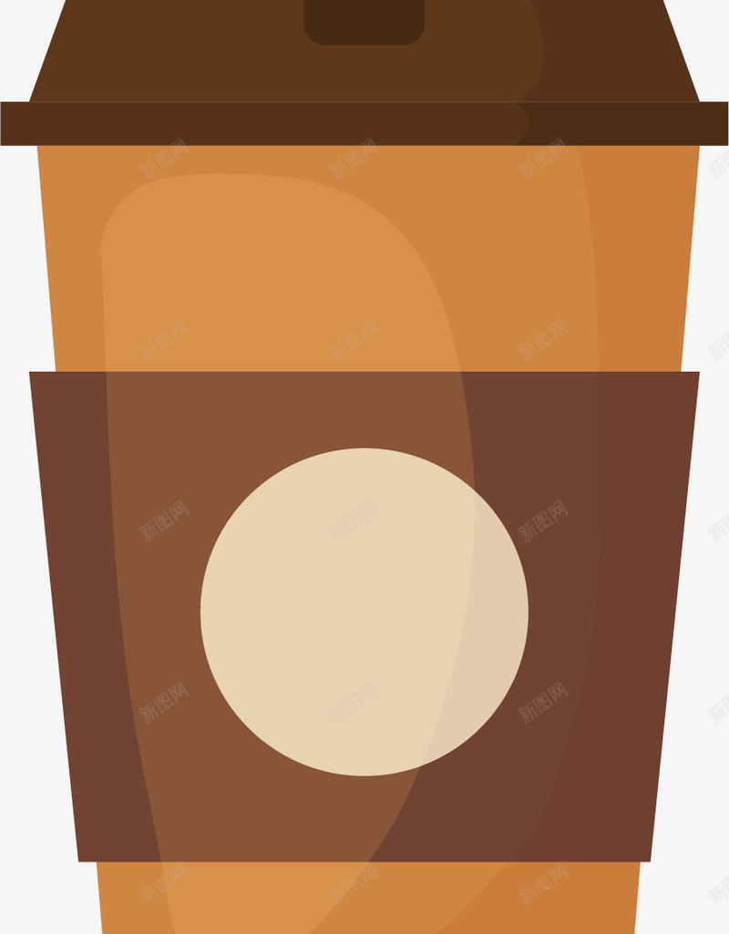 棕色的塑料杯矢量图ai免抠素材_新图网 https://ixintu.com 包装 塑料杯 奶茶 茶饮 饮品 香浓 矢量图