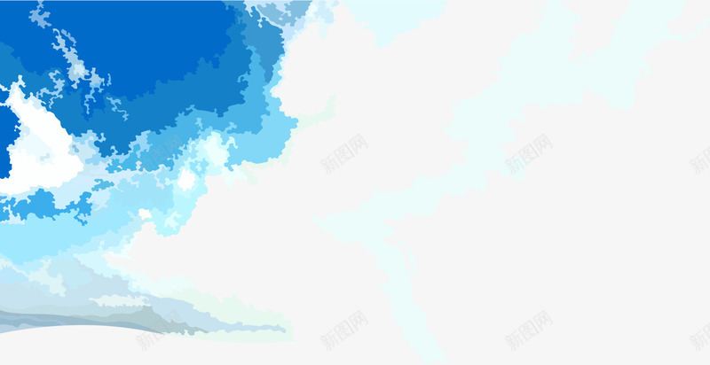 蓝色清新天空png免抠素材_新图网 https://ixintu.com 免抠PNG 大气 天空 梦幻 清新 美丽 蓝色 边框纹理