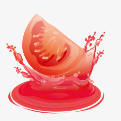 农副产品海报红色西红柿汁插画高清图片