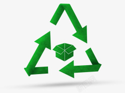 可回收资源绿色回收箭头图标高清图片
