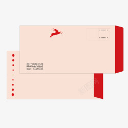 红色质感商务信封矢量图素材