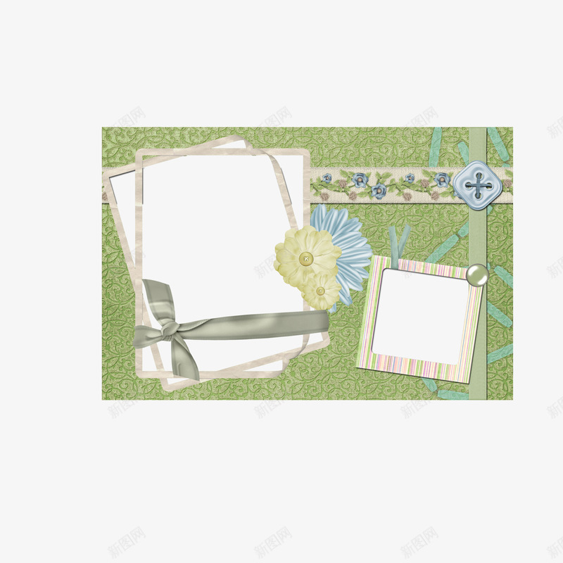 儿童相框模板png免抠素材_新图网 https://ixintu.com 儿童相框模板下载 卡通相框 摄影模板 花纹 花边