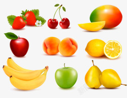水果3d水果剪影素材