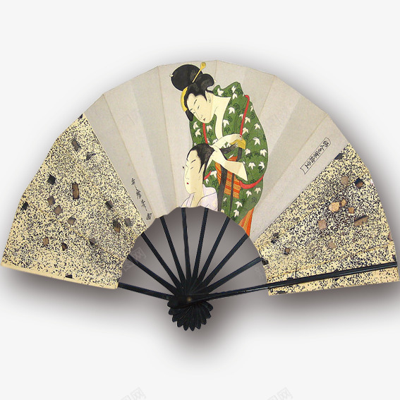 日式古典和服折扇png免抠素材_新图网 https://ixintu.com 古典 和服 文化 日本