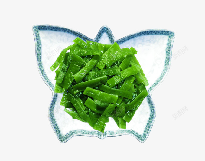 海白菜png免抠素材_新图网 https://ixintu.com 含碘食物 新鲜的食材 绿色食品 美味的小凉菜 蝴蝶型盘子