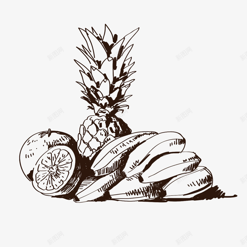 手绘食物png免抠素材_新图网 https://ixintu.com 手绘 手绘食物图片模板下载 水果 食物