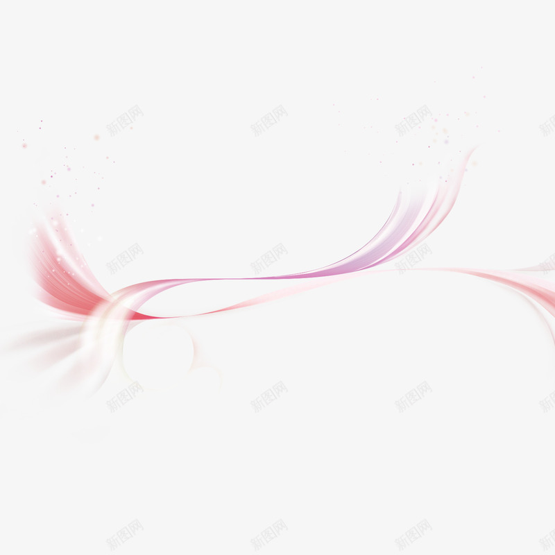 延展粉色装饰psd免抠素材_新图网 https://ixintu.com 大气 延展 曲线 渐变 白色 粉色 美观 飘带