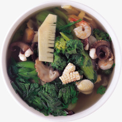 蔬菜海鲜汤日式海鲜汤高清图片