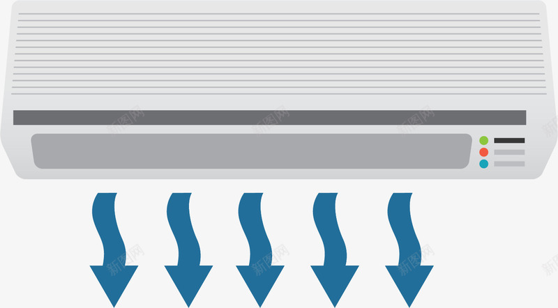 白色空调空调风矢量图ai免抠素材_新图网 https://ixintu.com 清新 白色 空调 空调风 蓝色 矢量图