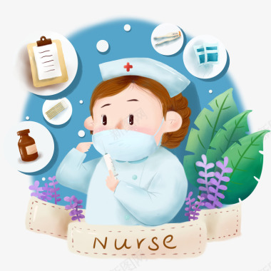 护士医疗元素的图标图标