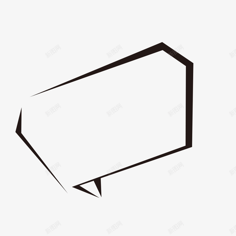 对话框装饰图案图标png_新图网 https://ixintu.com 图案 对话框 对话框简笔画 装饰 黑色