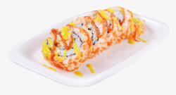 翡翠菜卷日式鱼籽卷寿司高清图片