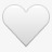 白色的灰色心爱hearticons图标图标