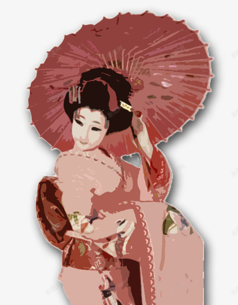 日本装饰图标日本美女png_新图网 https://ixintu.com 卡通 卡通日本装饰 卡通日本装饰素材 卡通装饰图片 打伞 日本 日本装饰素材 美女 装饰图片素材