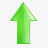 箭头起来绿色提升上升提升上传增图标图标