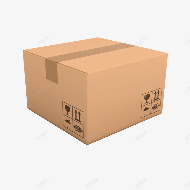 牛皮纸盒png免抠素材_新图网 https://ixintu.com 包装 牛皮纸 盒子 纸箱