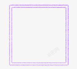 紫色蜡笔紫色双层蜡笔边框高清图片