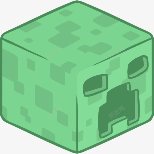 minecrafticons图标png_新图网 https://ixintu.com 3D Creeper Minecraft Png