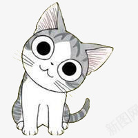 卡通猫咪png免抠素材_新图网 https://ixintu.com 动物 卡通 可爱 灰色 猫咪 跳舞猫咪