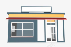 卡通快餐店卡通3D建筑图标高清图片