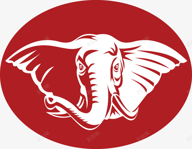 卡通大象头大象logo图标png_新图网 https://ixintu.com logo 免抠 卡通手绘 大象 大象头