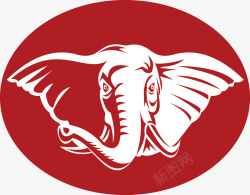 大象象头卡通大象头大象logo图标高清图片
