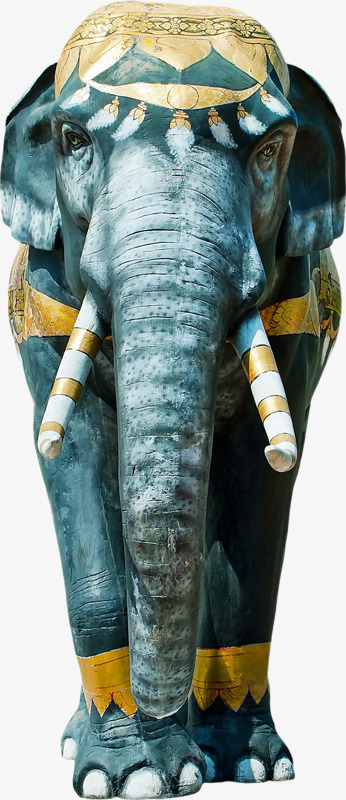 手绘蓝色大象png免抠素材_新图网 https://ixintu.com 印度 大象 手绘 蓝色