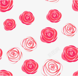 红色情人节玫瑰背景素材