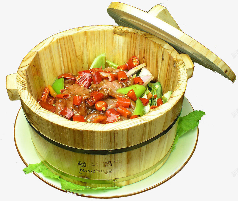 木桶牛肉饭png免抠素材_新图网 https://ixintu.com 传统美食 木桶牛肉 特色木桶饭 餐饮美食