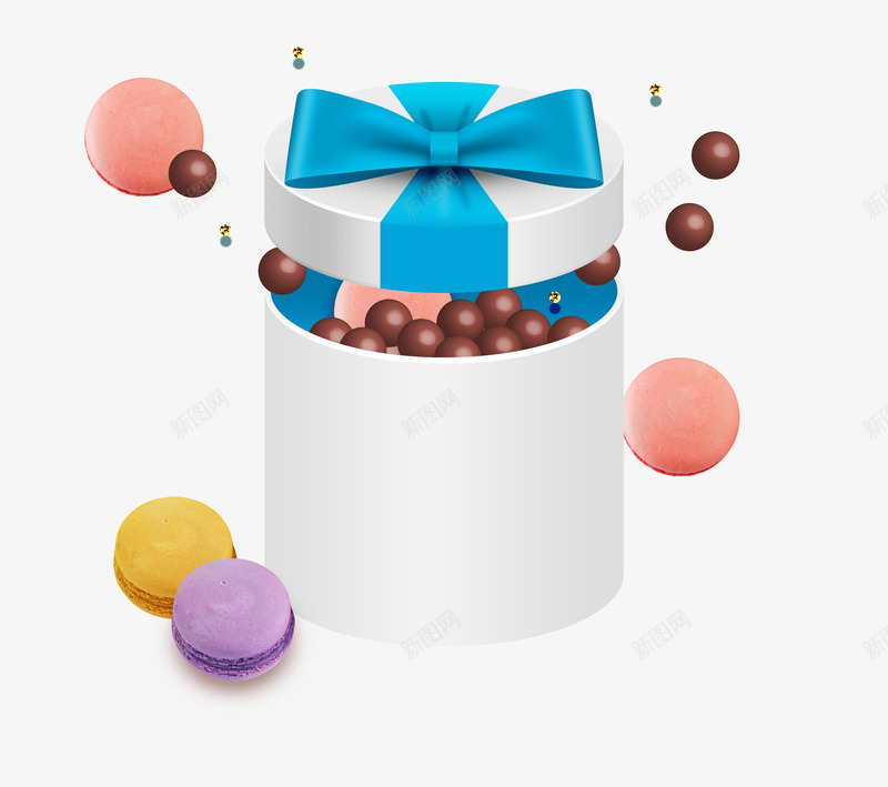 3D立体字白色礼盒psd免抠素材_新图网 https://ixintu.com 3D 巧克力 彩色 甜点 礼盒 立体字 糖果 马卡龙