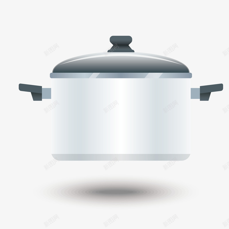 一口锅png免抠素材_新图网 https://ixintu.com 3D PNG免抠图下载 厨具 厨卫 烹饪 白色 锅子