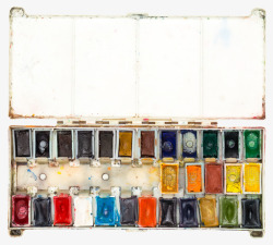 色彩块喇叭颜料盒图标高清图片