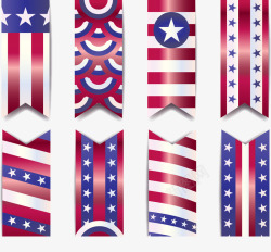 美国彩旗矢量图素材