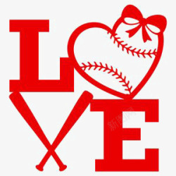 logo棒球LOVE图标高清图片