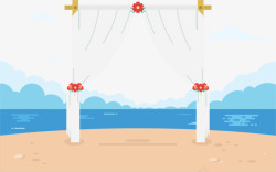 海边婚礼海边婚礼幸福之门高清图片