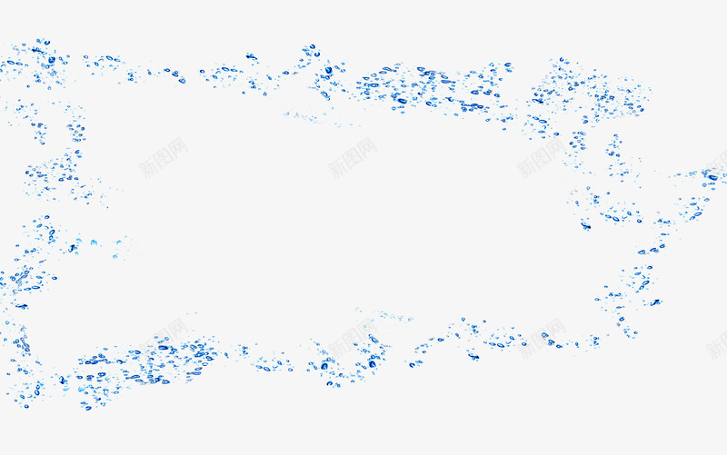蓝色不规则分散点点边框png免抠素材_新图网 https://ixintu.com 不规则 分散 点点 蓝色 边框