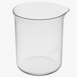 灰色透明玻璃实验杯灰色实验器材实验杯高清图片