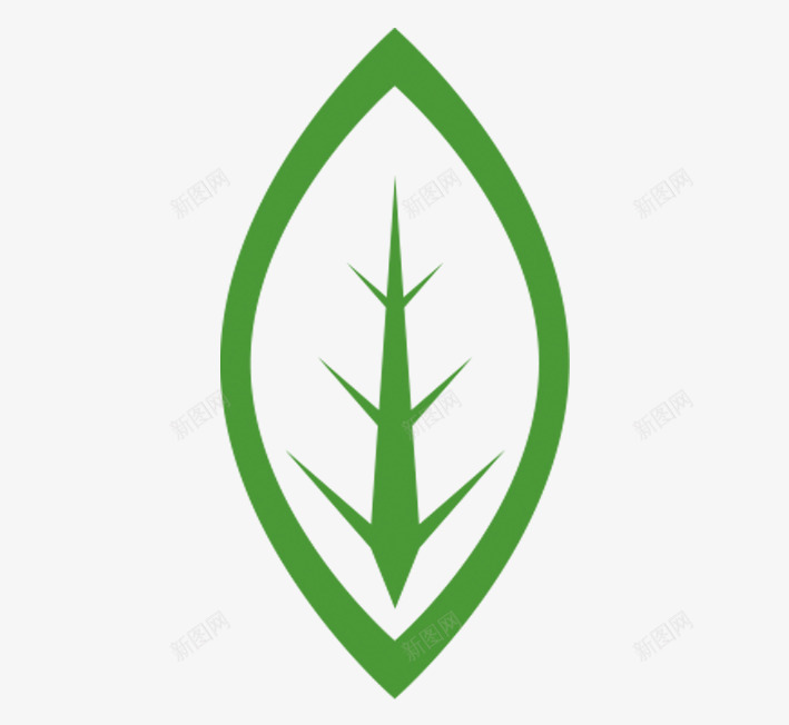 简笔画树叶图标psd_新图网 https://ixintu.com 卡通叶子 卡通植物 卡通绿色图标 绿色图案