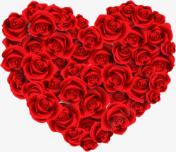 心形红玫瑰爱心玫瑰高清图片
