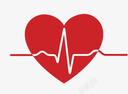 中国心痛中心logo红色心跳logo图标高清图片