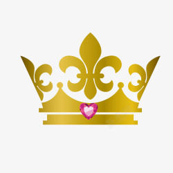 金色女王冠矢量图素材