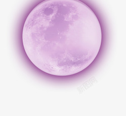 紫色中秋节月亮高清图片