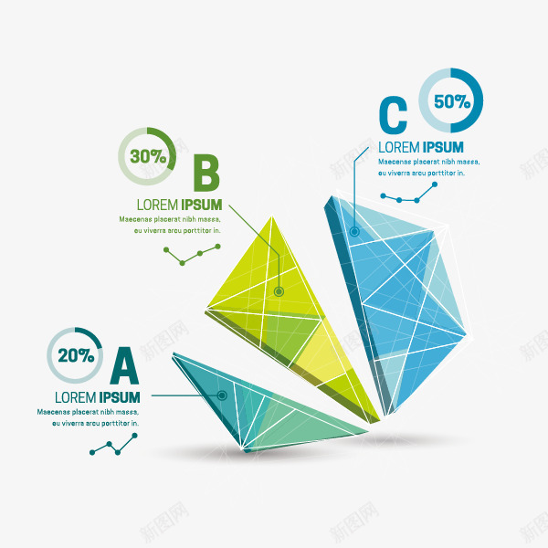 立体不规则多边形矢量图eps免抠素材_新图网 https://ixintu.com 多边形 彩色 立体图形 矢量图