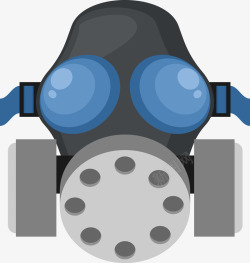 灰色面罩一个防毒面罩矢量图高清图片